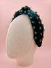 Emerald Green Velvet Jewelled Headband