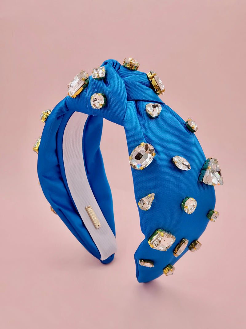 Electric Blue Candy Crystals Headband