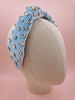 Baby Blue Jewelled Velvet Headband