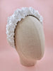 Ivory White Floral Petal Headband with Faux Pearls