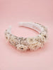 Lustrous 3D Floral, Crystals and Beading Embellished Padded Headband