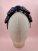Royal Blue Supersized Bow Headband with Rhinestone Embellishments