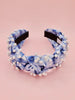 Liberty London Blue Floral Print Faux Pearl Headband