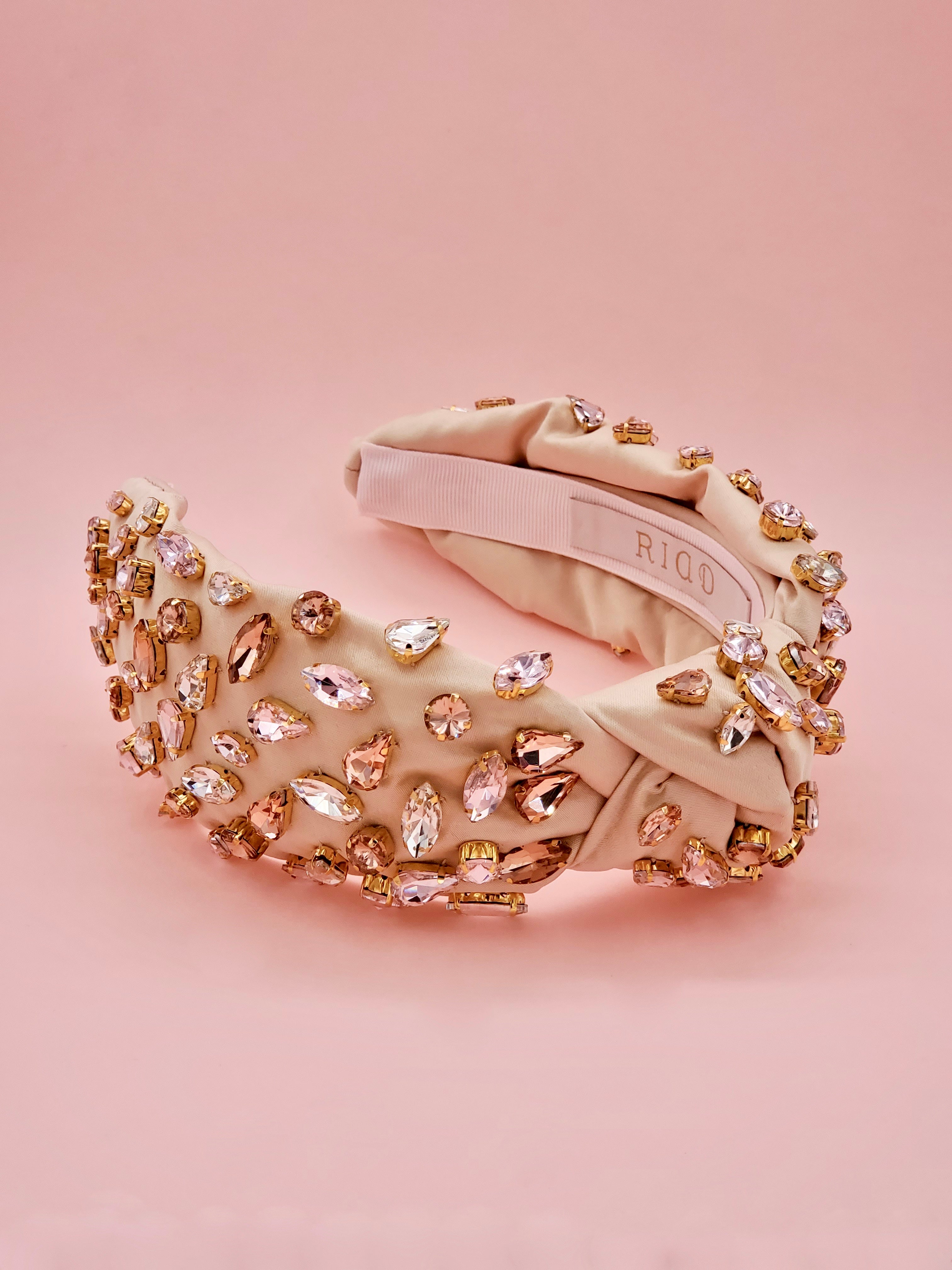 Rose Gold Crystal Knot Bangle Bracelet